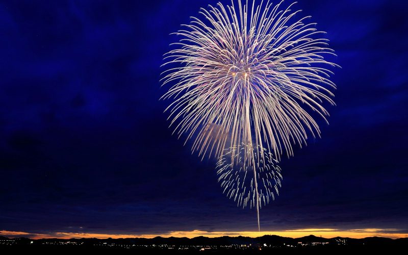 fireworks at night